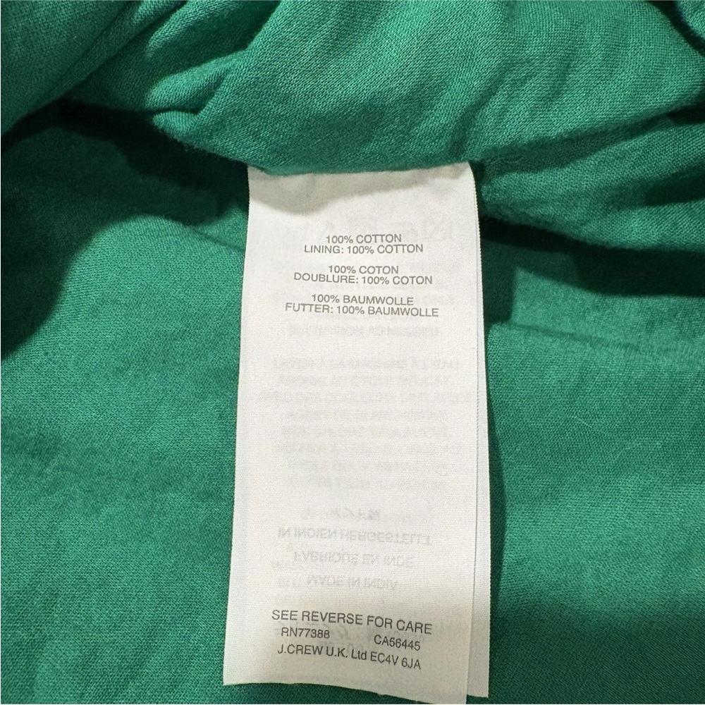 j crew green eyelet dress pre owned sz 4 - Picture 8 of 9